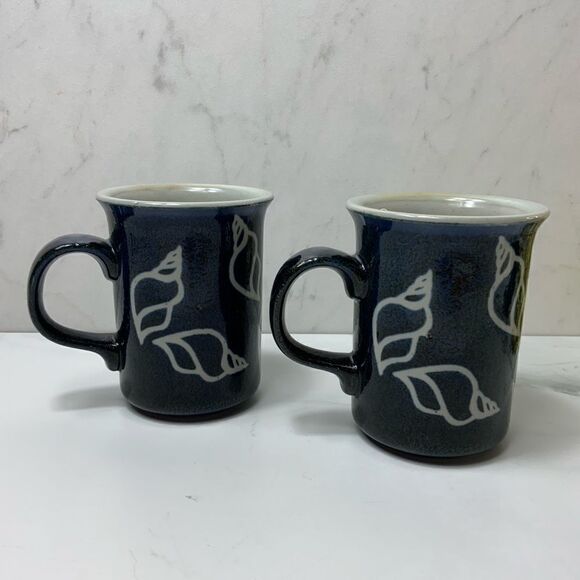 Set of 2 Vintage Otagiri seashell mugs - Picture 2 of 4